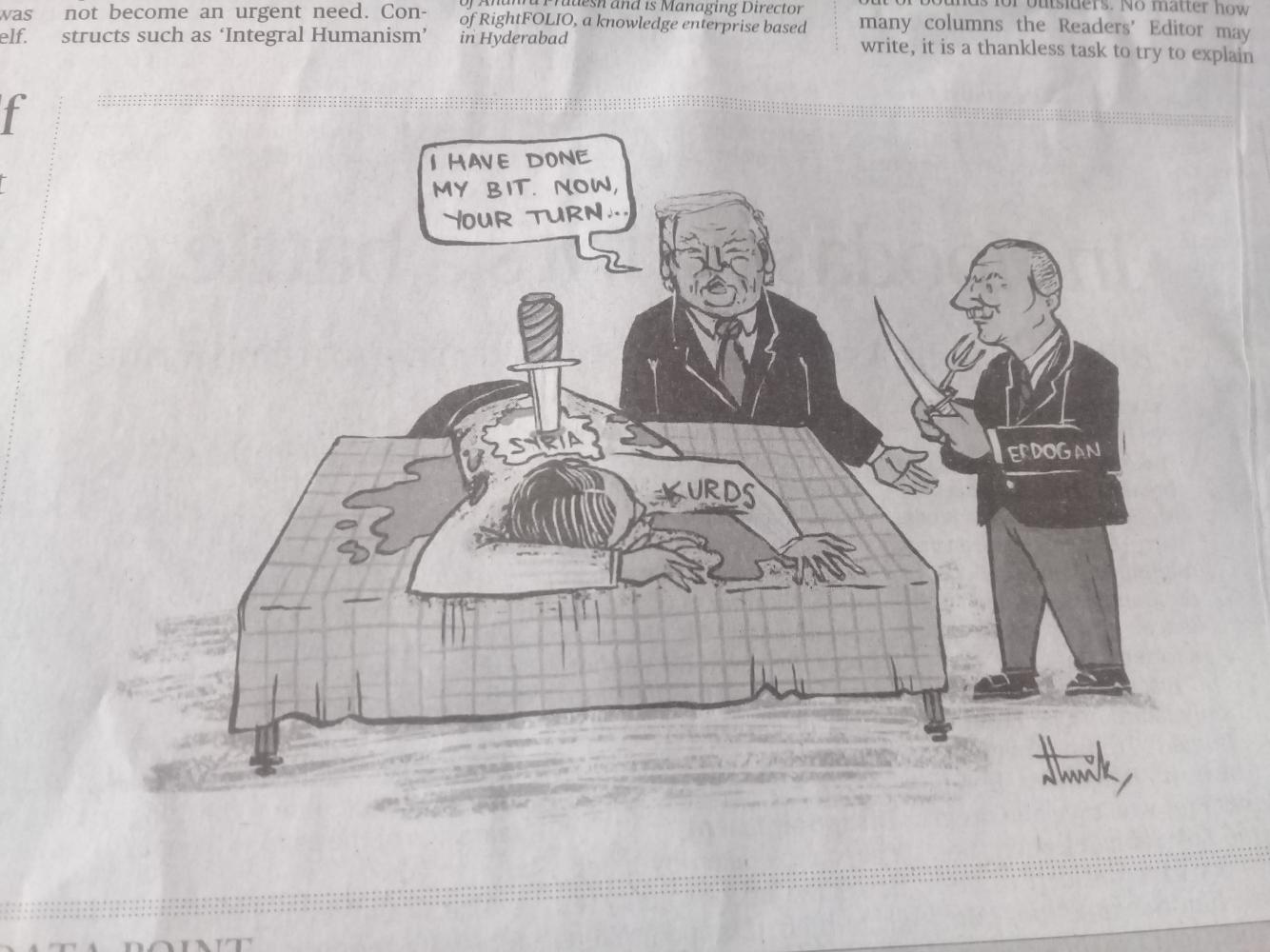 A political cartoon seen in Indian news paper on Kurds - Society, Politics,  Government, Environment, Current Events  Forum