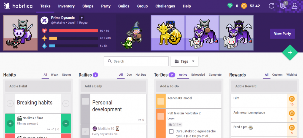 HABITICA after 2 weeks.PNG