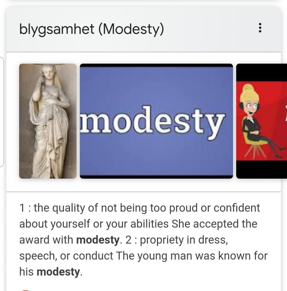 modest person
