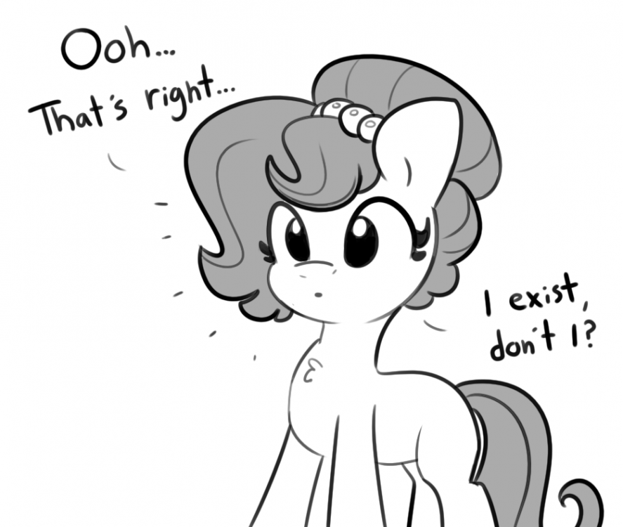 3220149__safe_artist-colon-tjpones_oc_oc+only_oc-colon-brownie+bun_earth+pony_pony_horse+wife_black+and+white_chest+fluff_cute_dialogue_emanata_female_grayscale.png
